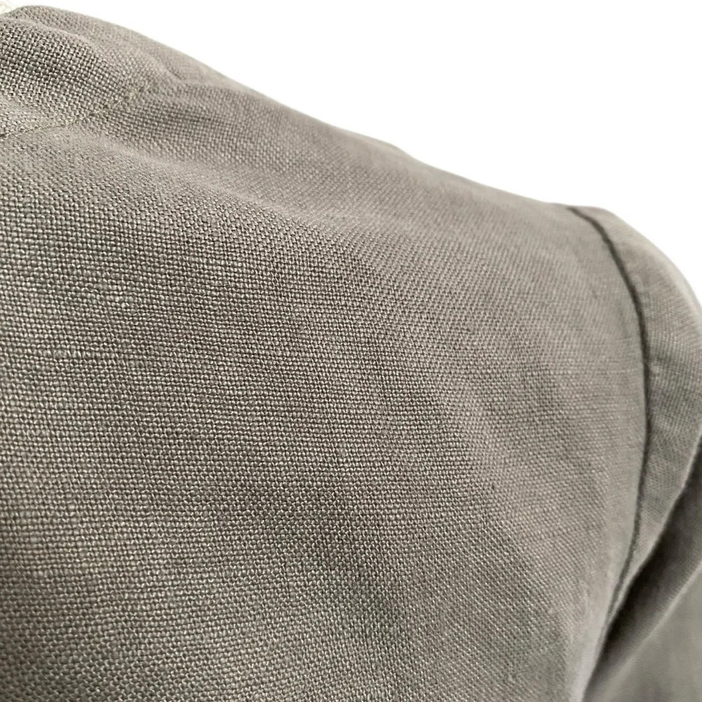 J.Jill Pure Jill Linen Open Front Ruffle Hem Cardigan Olive XS Petite - Picture 14 of 16
